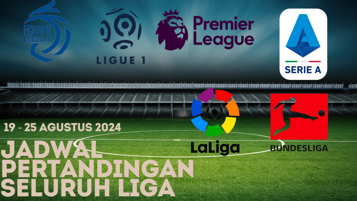 Jadwal Pertandingan Sepak Bola: 19-25 Agustus 2024